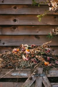 A compost pile